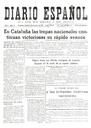 Diario Español - 29/01/1939, Pàgina 1  [Ref. Diario Español 19390129]