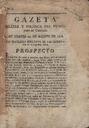 Gazeta Militar y Política del Principado de Cataluña - 23/08/1808, Pàgina 1  [Ref. 18080823]