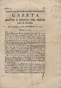 Gazeta Militar y Política del Principado de Cataluña - 19/09/1808, Pàgina 1  [Ref. 18080919]