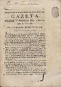 Gazeta Militar y Política del Principado de Cataluña - 22/09/1808, Pàgina 1  [Ref. 18080922]