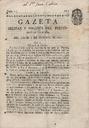 Gazeta Militar y Política del Principado de Cataluña - 06/10/1808, Pàgina 1  [Ref. 18081006]