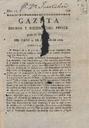 Gazeta Militar y Política del Principado de Cataluña - 13/10/1808, Pàgina 1  [Ref. 18081013]