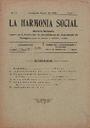Harmonia social, La - 01/08/1909, Pàgina 1  [Ref. 19090801]